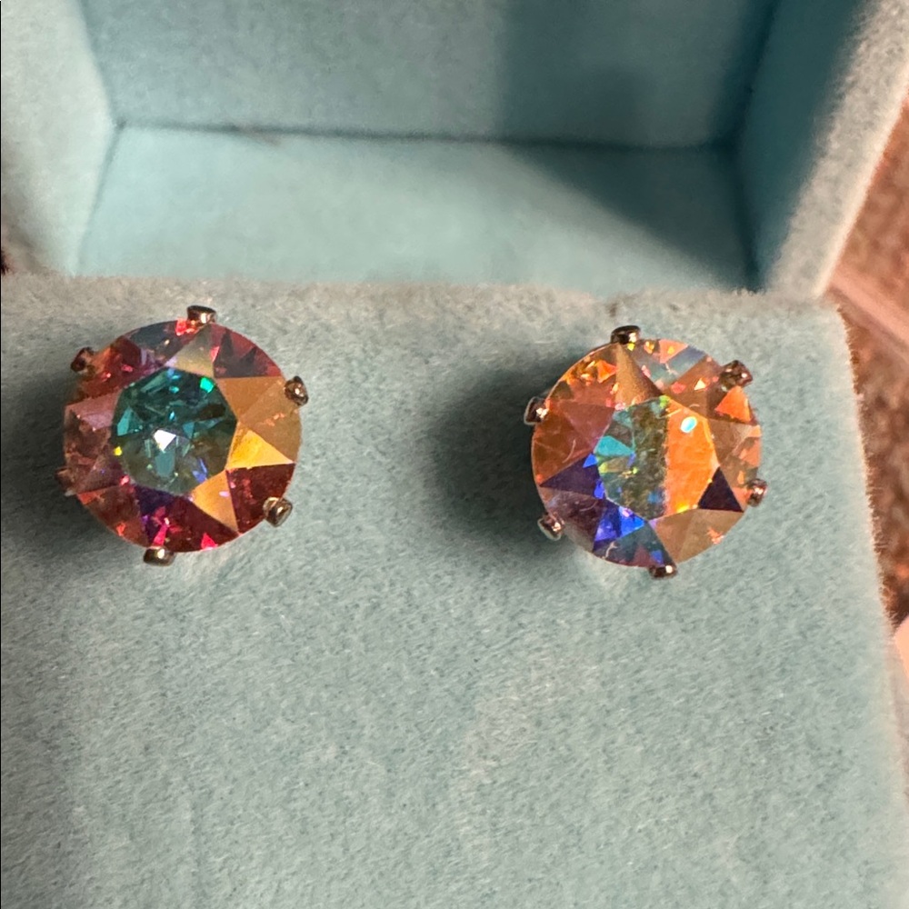 3075 Swarovski Crystal Elements Post Earrings - image 1
